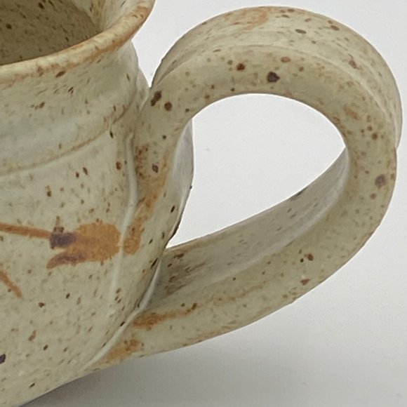 Hand Thrown Studio Art Pottery Creamer w/ Flowers - Picture 7 of 10